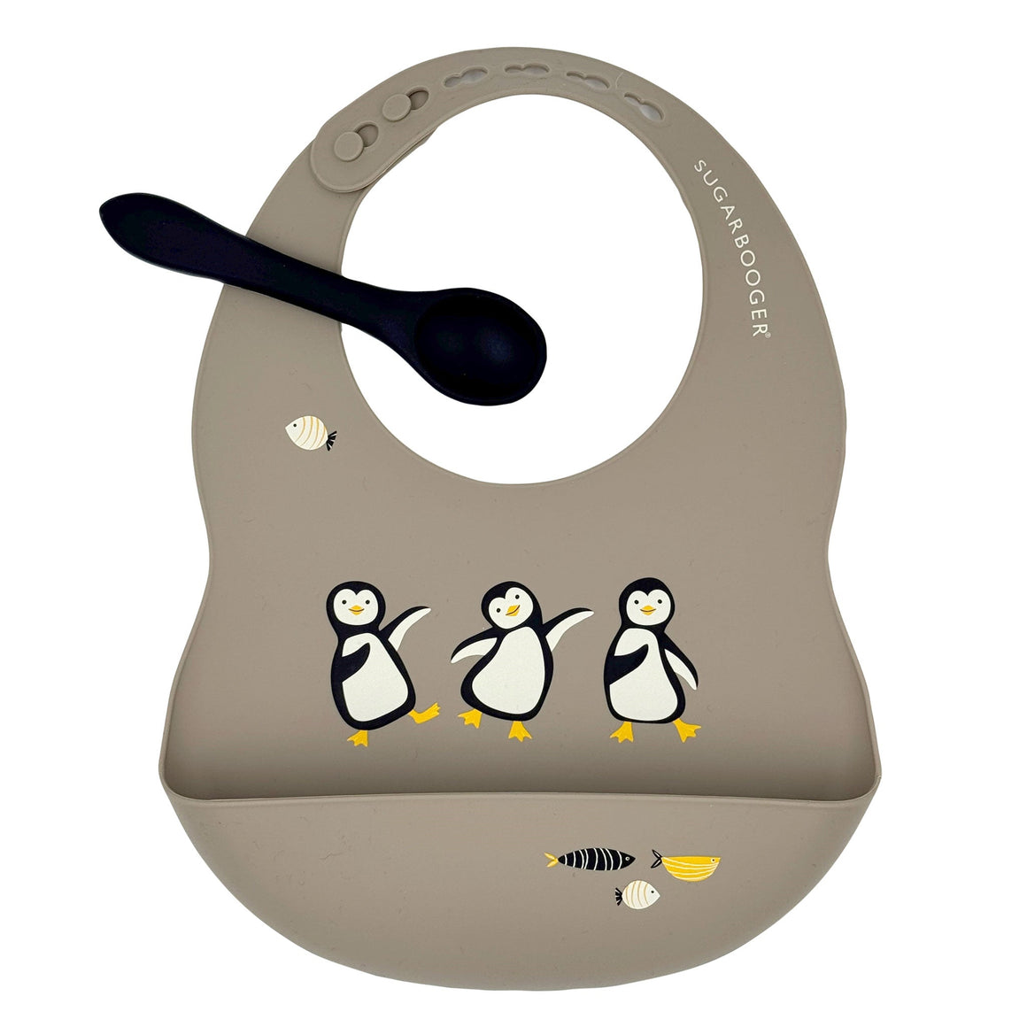 Penguin - Fresh & Messy Silicone Bib & Spoon Set